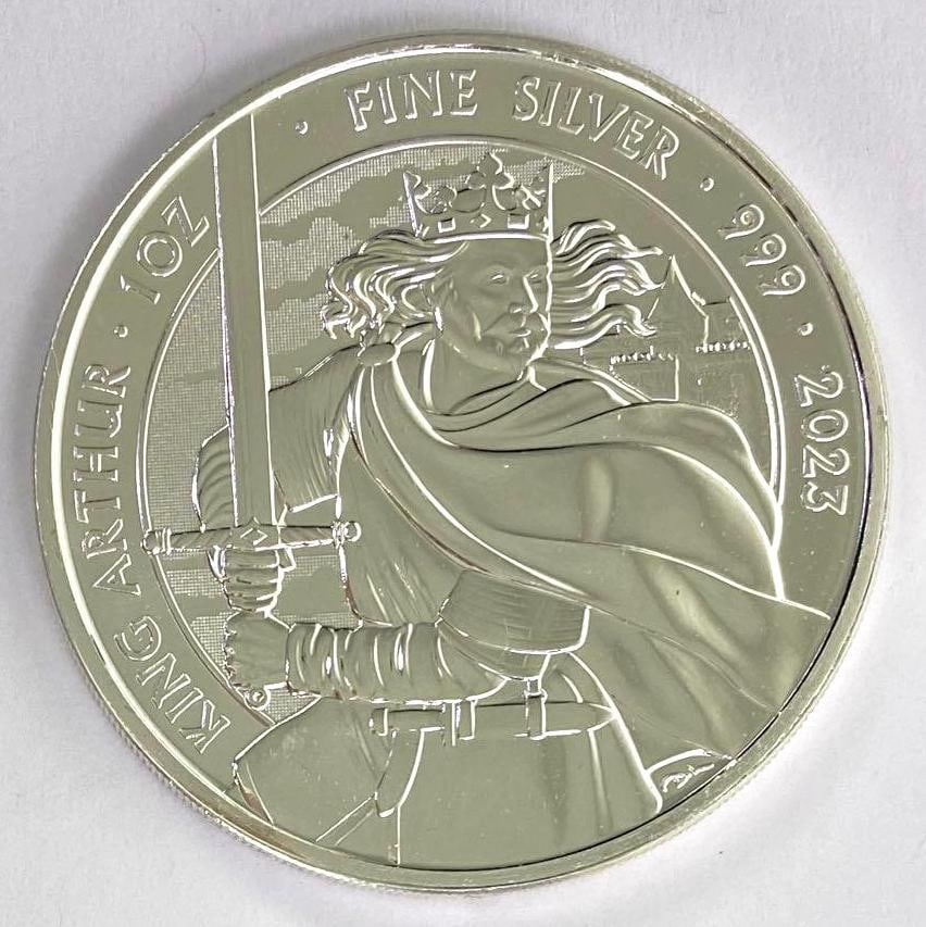 2023 Great Britain 1 Oz Silver Myths & Legends: King Arthur BU .999 Fine Silver (1 of 2)