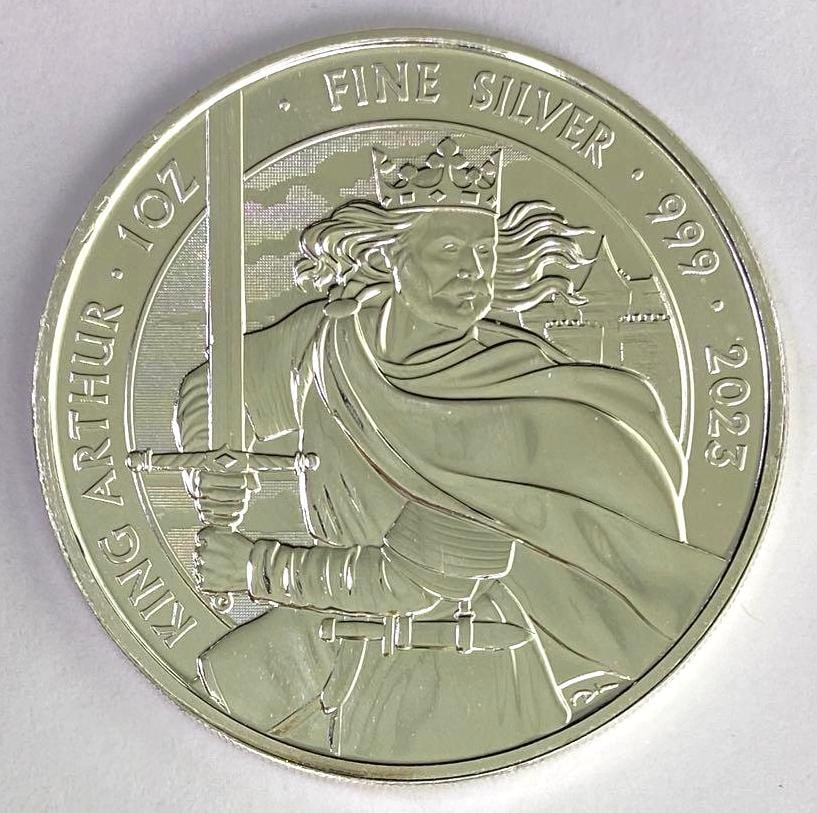 2023 Great Britain 1 Oz Silver Myths & Legends: King Arthur BU .999 Fine Silver (1 of 2)