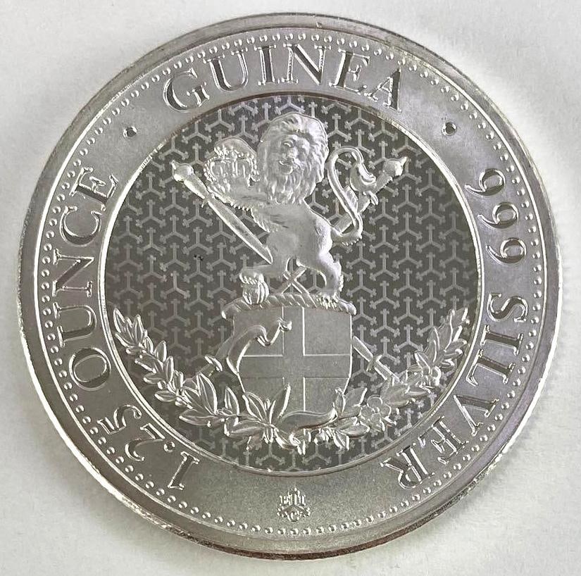 2022 St. Helena Queen Elizabeth II The Standing Lion 1.25 oz. 999 Silver: 2022 St. Helena Queen Elizabeth II The Standing Lion 1.25 oz. 999 Silver