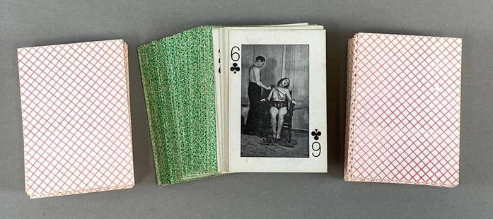 3 Full Decks of Mature Photo Playing Cards No Boxes: Mixed condition, Adults Only.
