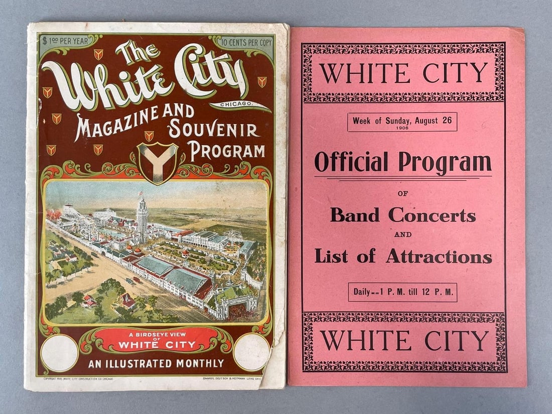 Group of 2 1906 White City Official Programs (1 of 5)