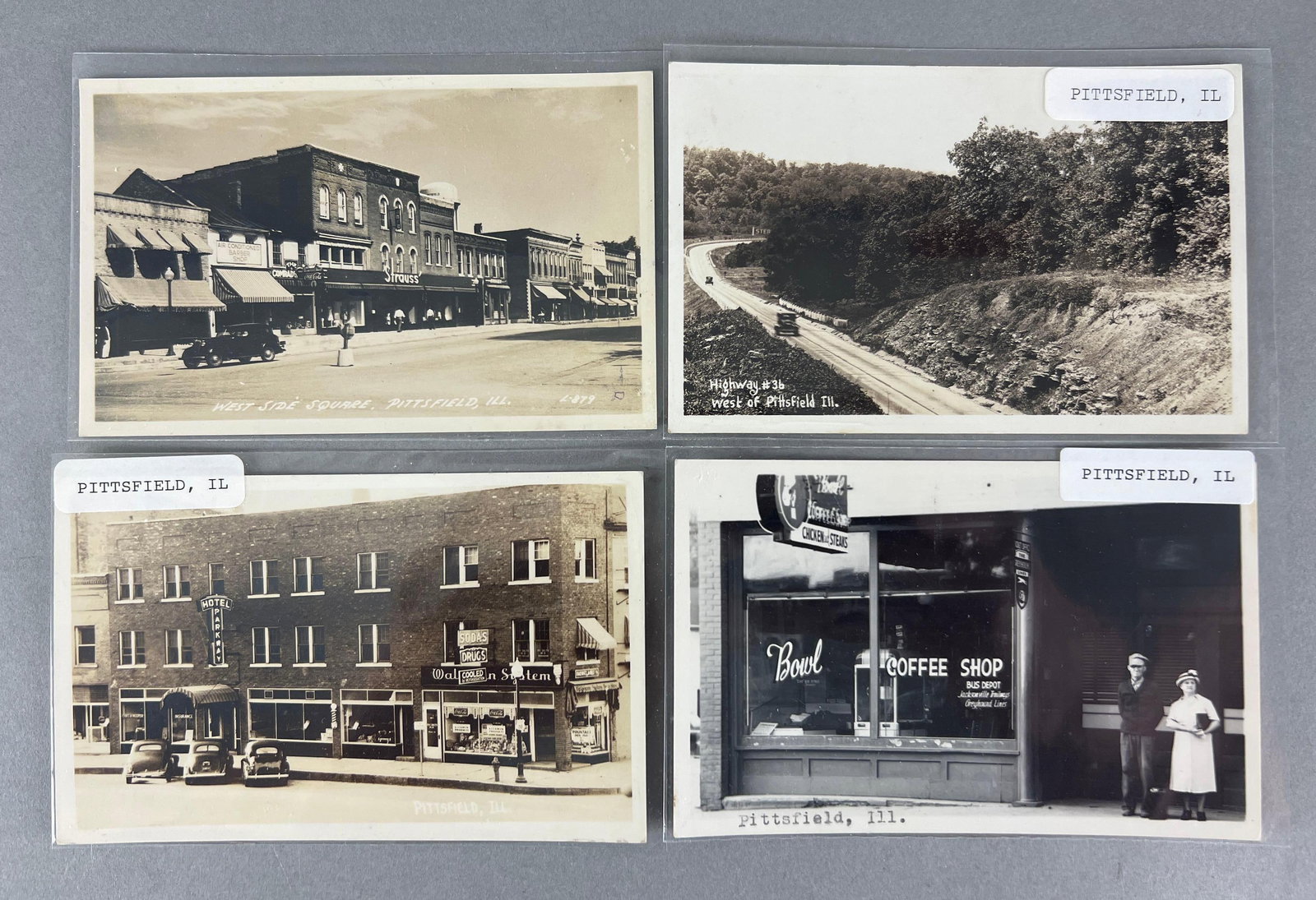 Postcards 27 Real Photo Pittsfield Illinois (1 of 4)