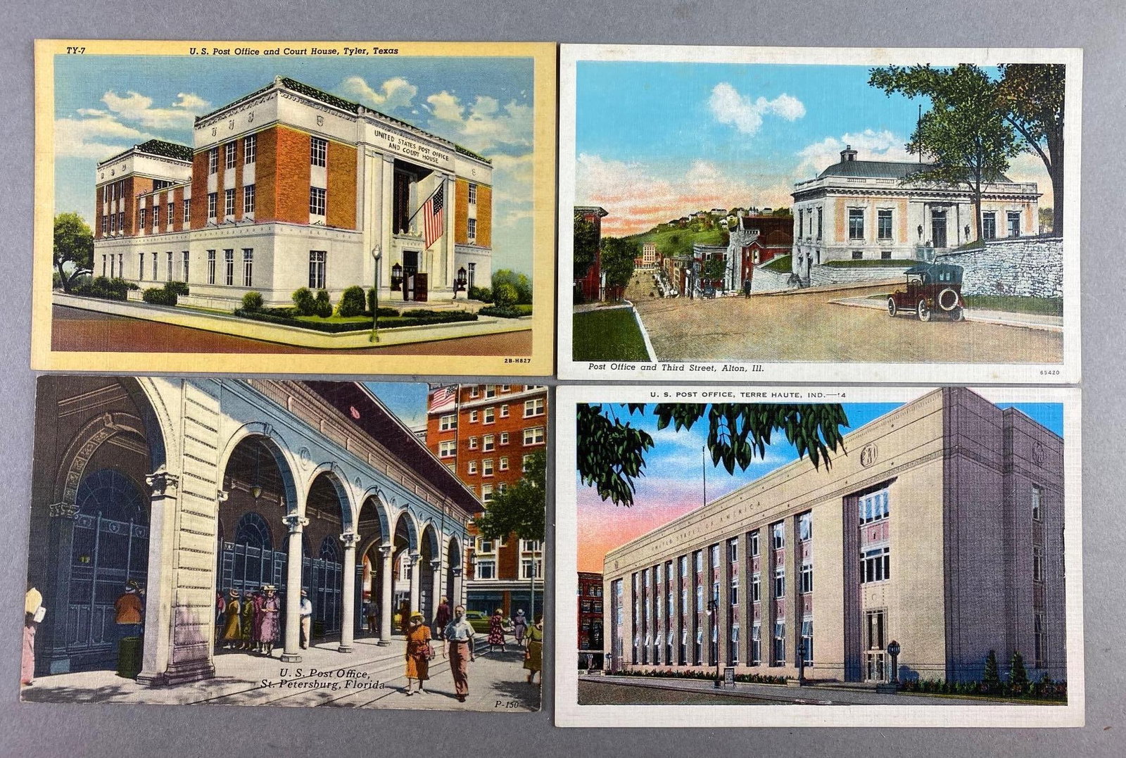 Postcards - 88 Post Offices Around the Country: Most linen