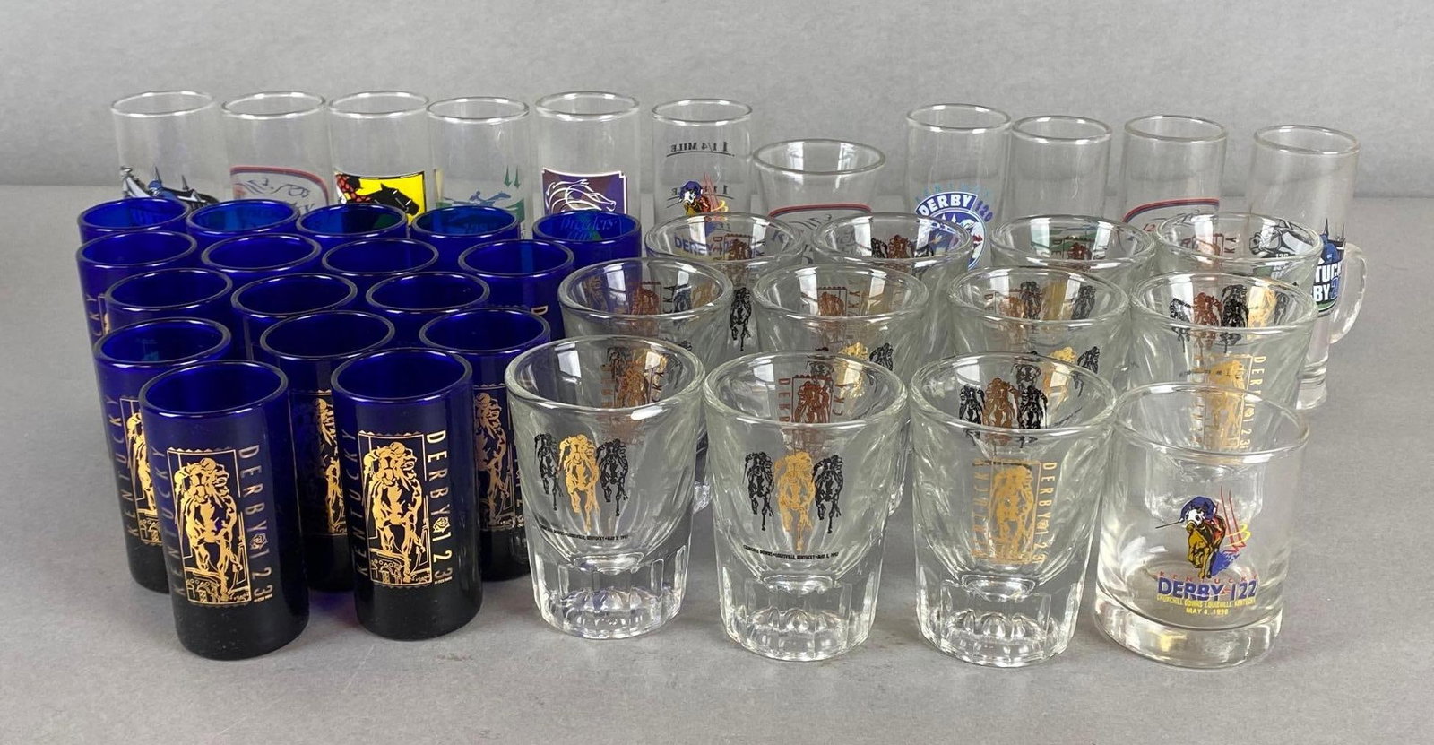 Group of 30+ Kentucky Derby Shot Glasses (1 of 3)