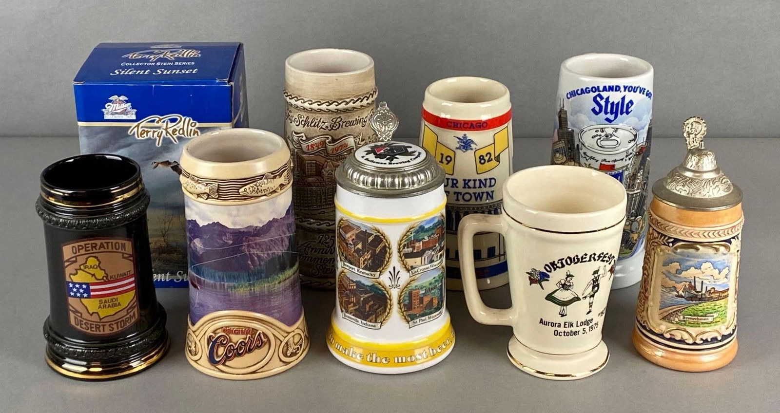 Group of 9 Advertising Beer Steins and More (1 of 3)