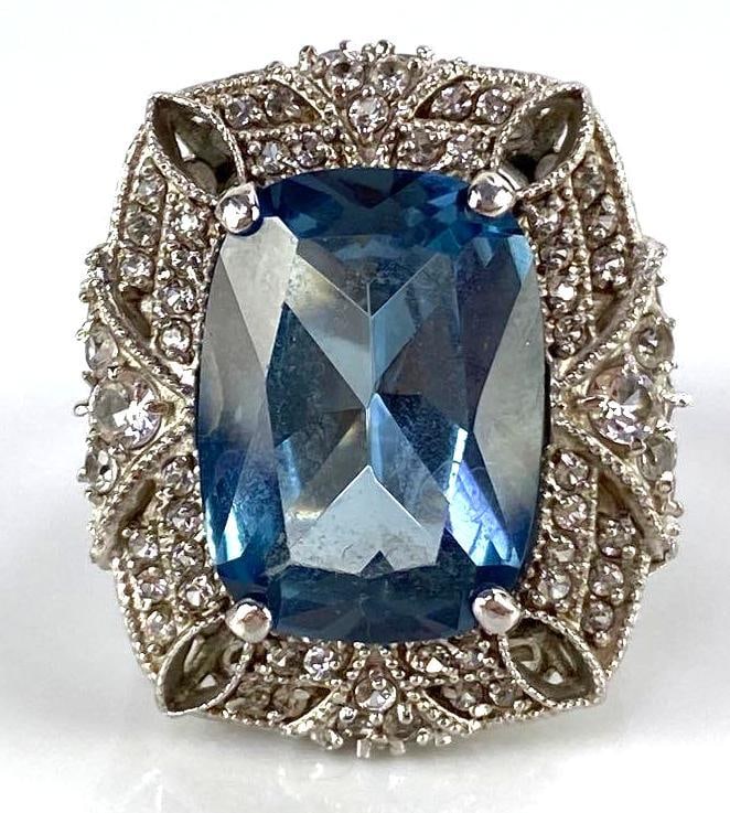 Sterling Silver Blue Spinel Ring (1 of 5)