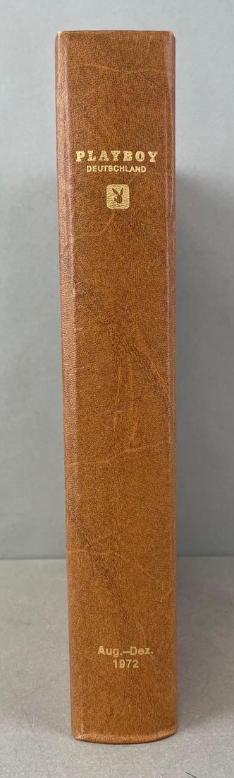German Playboy Aug-Dec 1972 Leather-Bound Book (1 of 6)