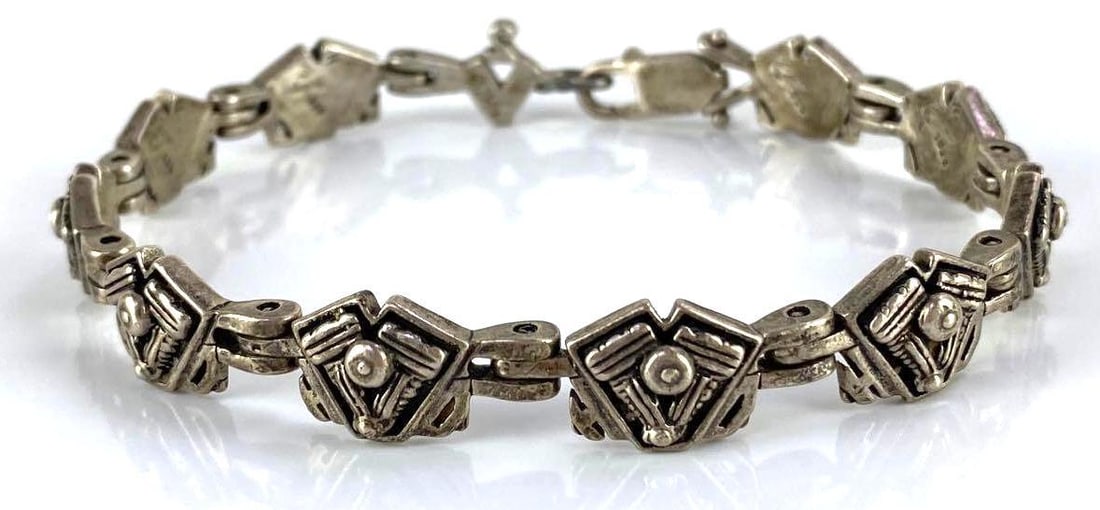 Sterling Silver Harley Motorcycle Engine Bracelet (1 of 4)