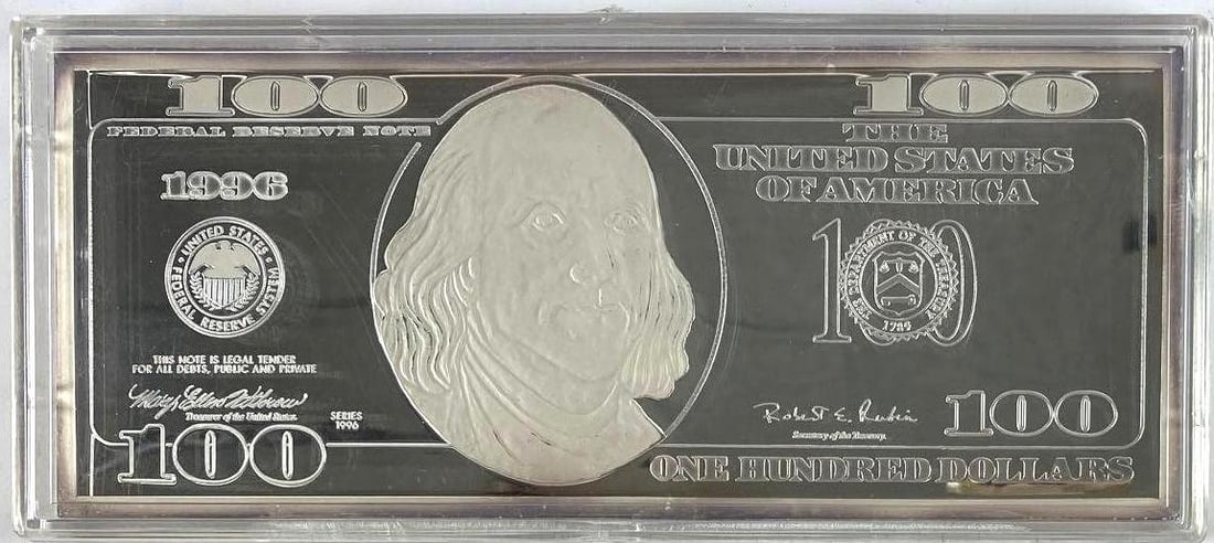 The Washington Mint 1996 $100 Silver Proof Certificate (1 of 4)