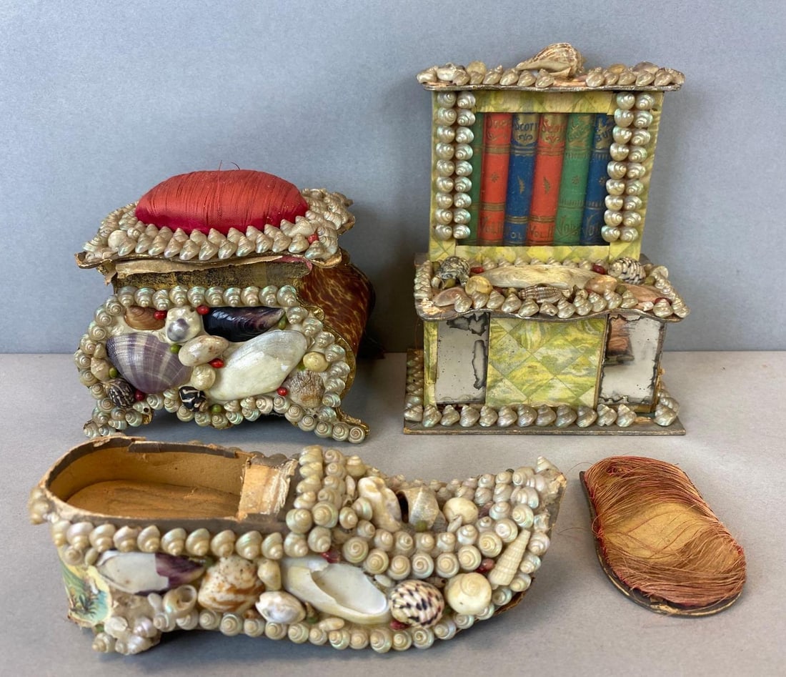 Antique Seashell Trinket Boxes and More (1 of 4)