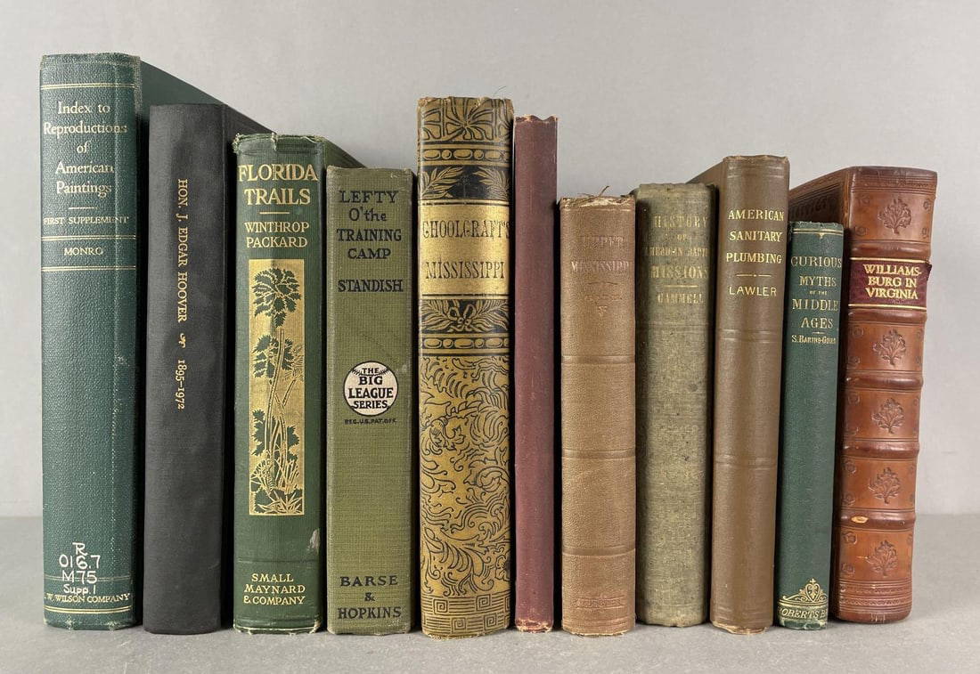 Group Of 11 Antique Books Auction