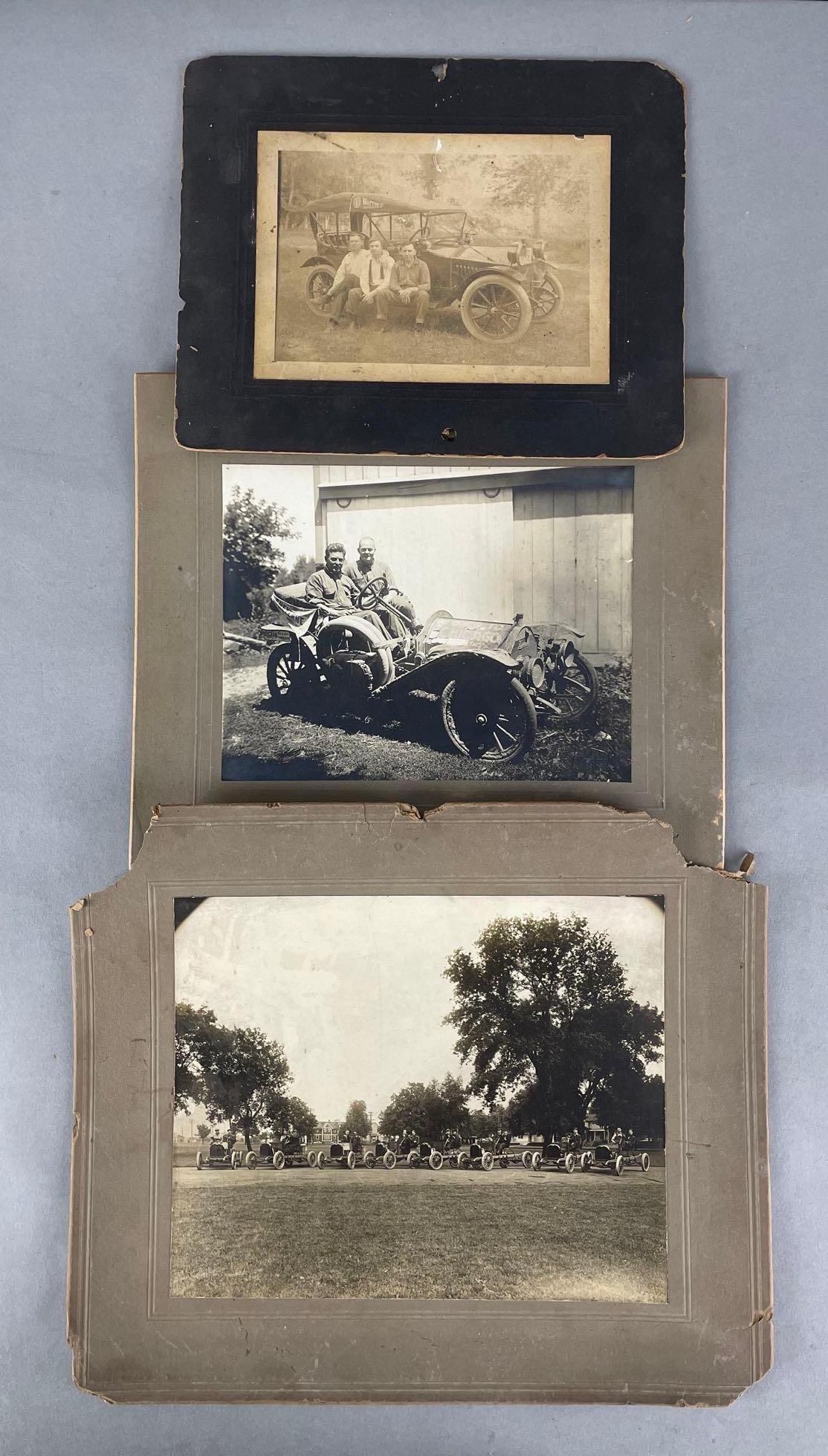 Group of 3 Early Automobile Mounted Photographs (1 of 4)