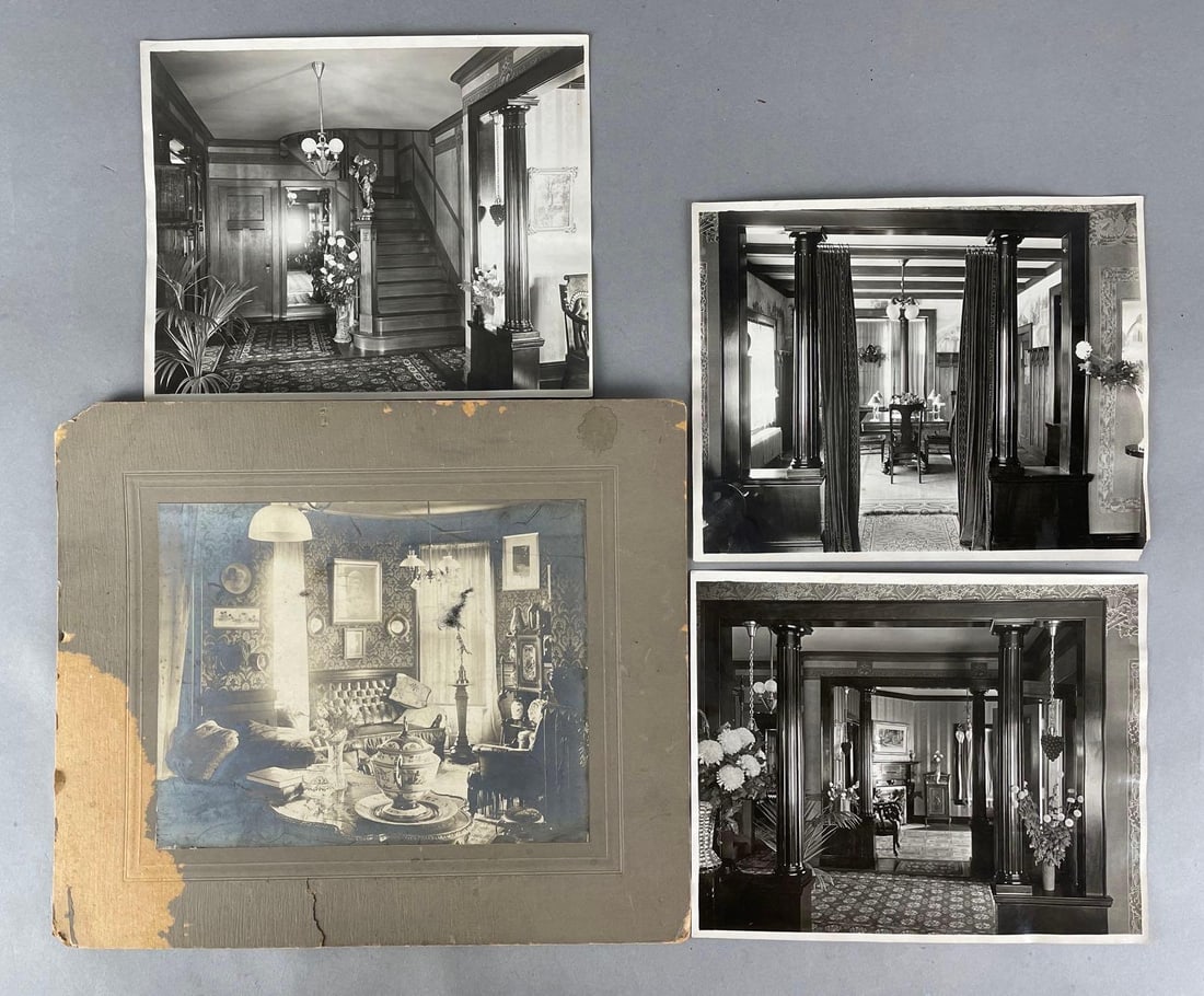 Group of 4 Antique Home Interior Decor Photographs (1 of 3)