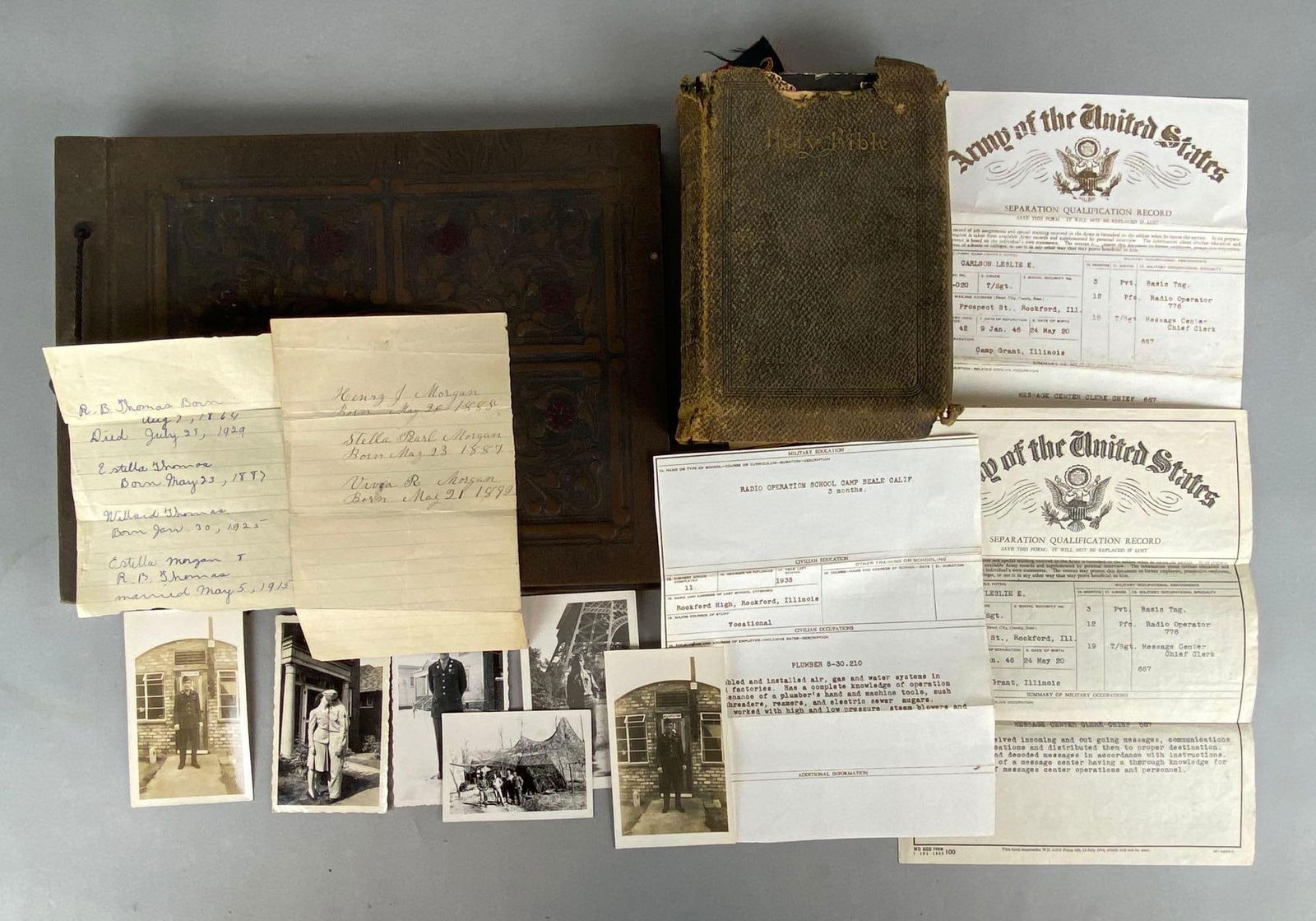 WWII Era Photo Album and Soldiers Bible (1 of 8)