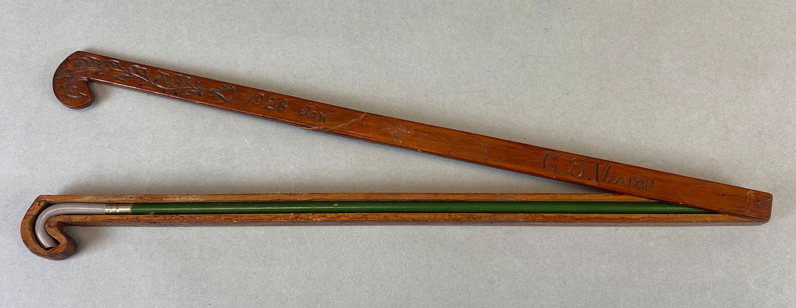 Vintage Long Handmade Pencil Case Marked G S Veatch 1928 (1 of 4)