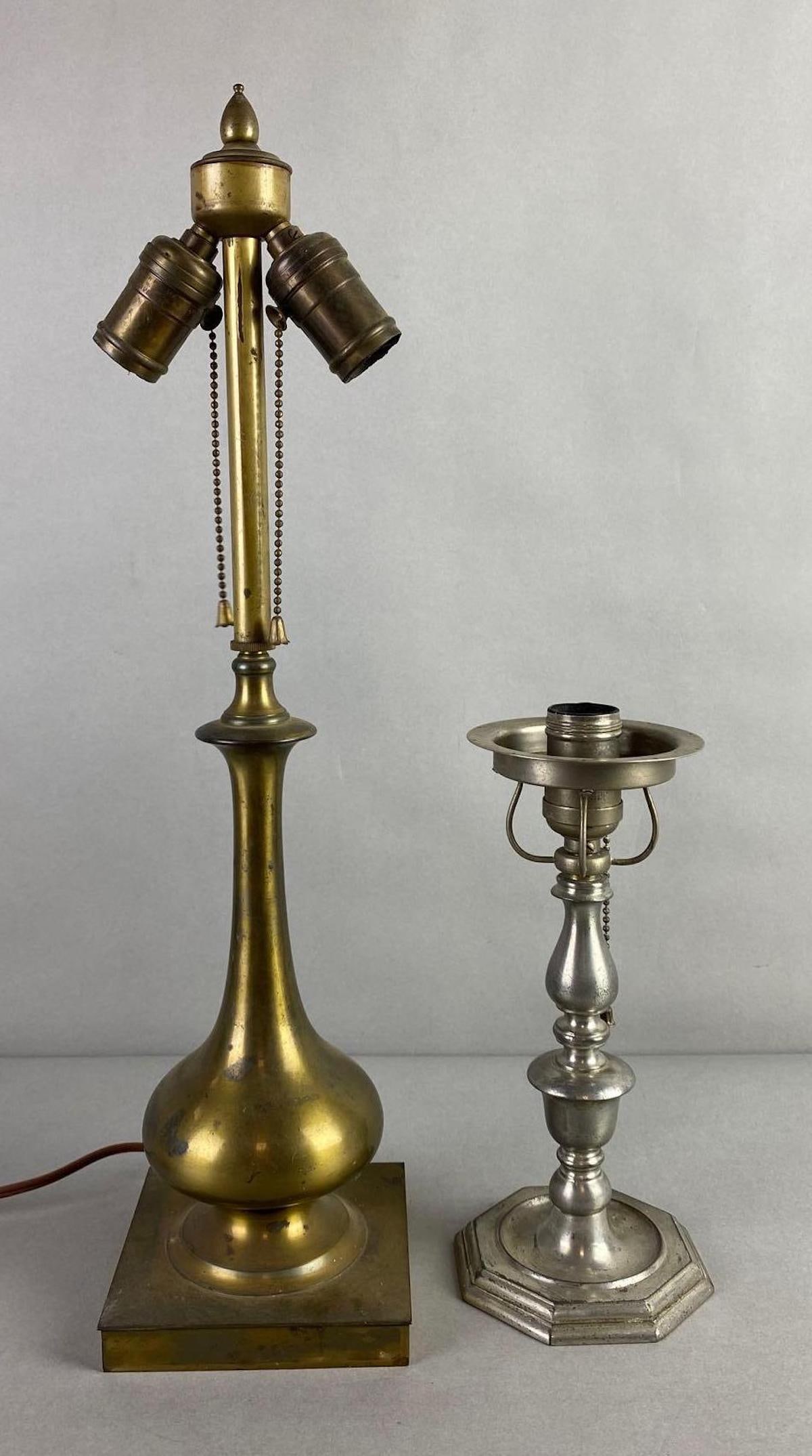 Group of 2 Vintage Pairpoint Metal Lamp Bases (1 of 5)