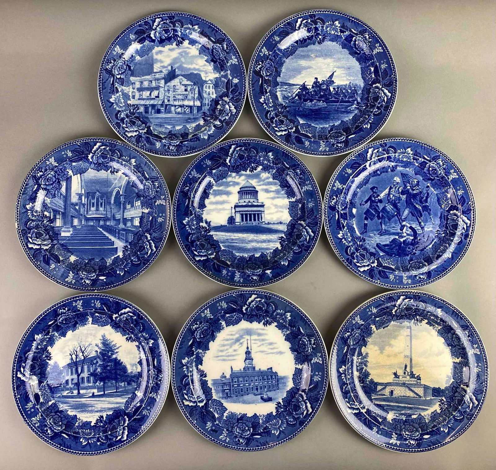 Group of 8 Wedgwood Transferware Plates (1 of 9)