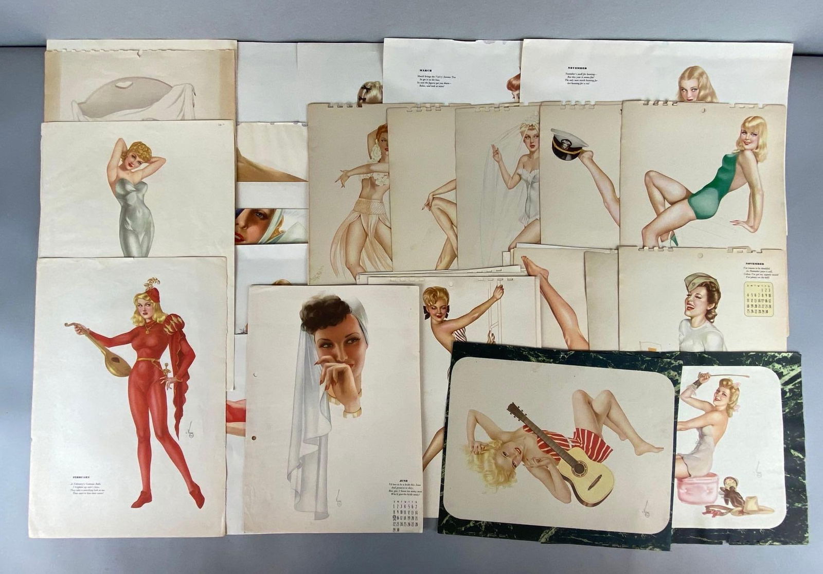 Group of 30+ Varga Pin-Up Girl Art Posters and More (1 of 4)