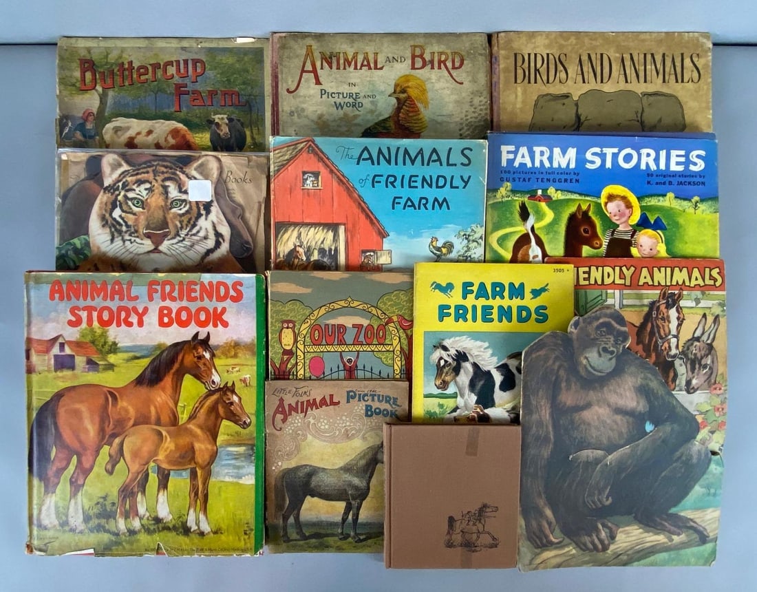 Group of 13 1950s Childrens Animal Books and More (1 of 4)