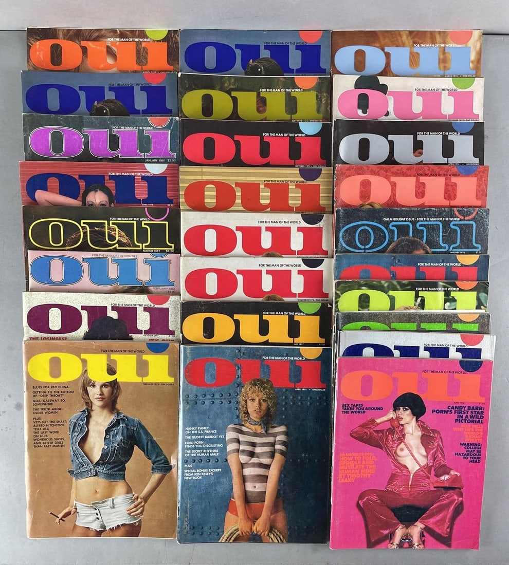 Group of 25+ 1970s Oui Magazines (1 of 3)