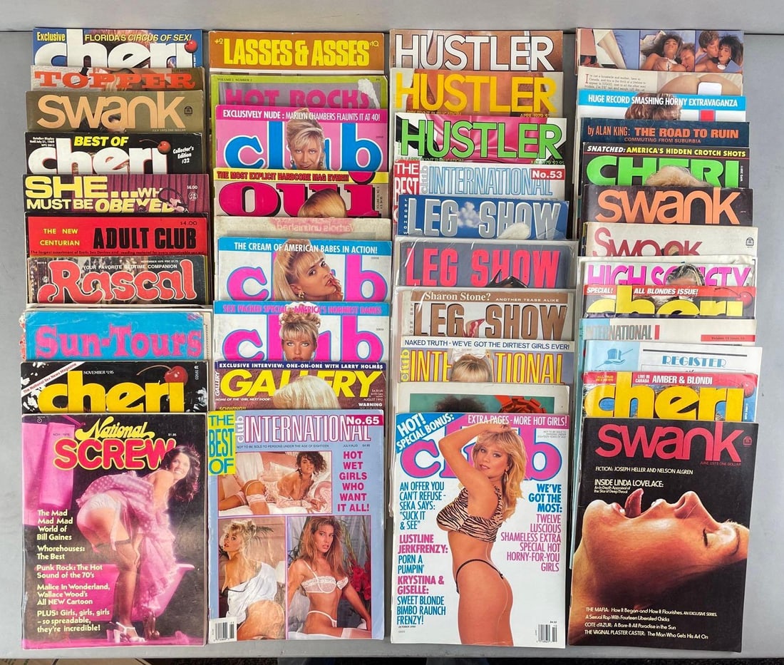 Group of 40+ Vintage Adult Magazines (1 of 3)