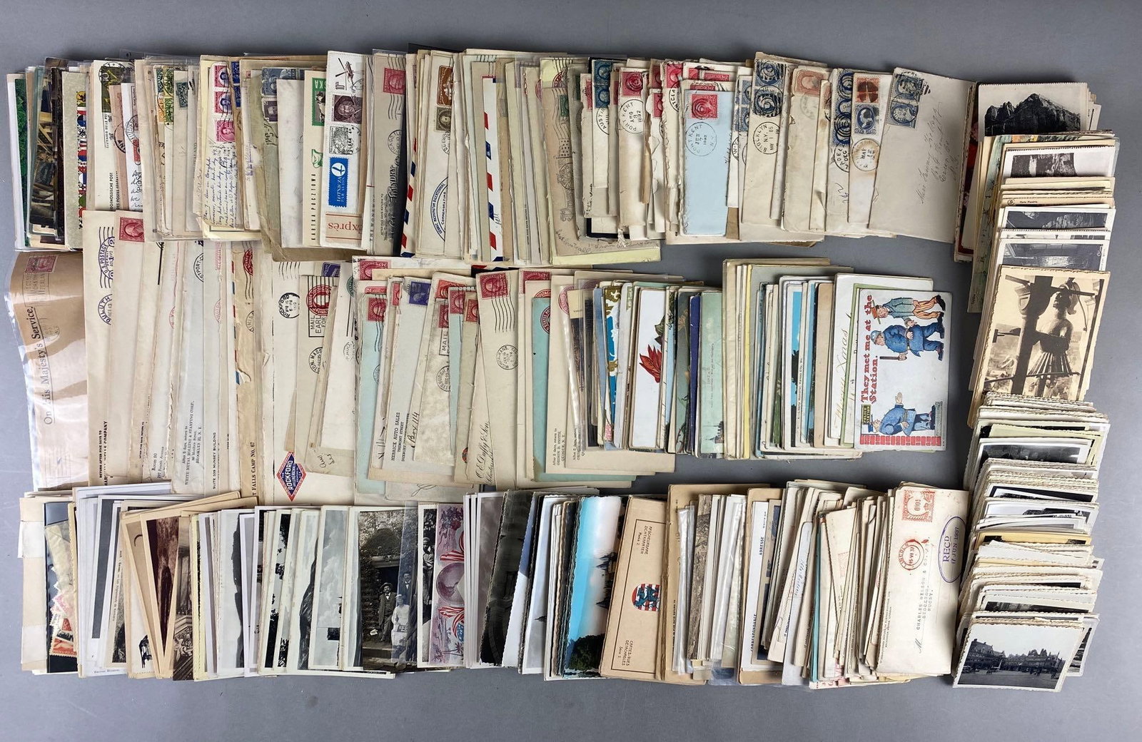 Vintage Group of Postcards Covers Stamps and Photos US and Worldwide (1 of 7)