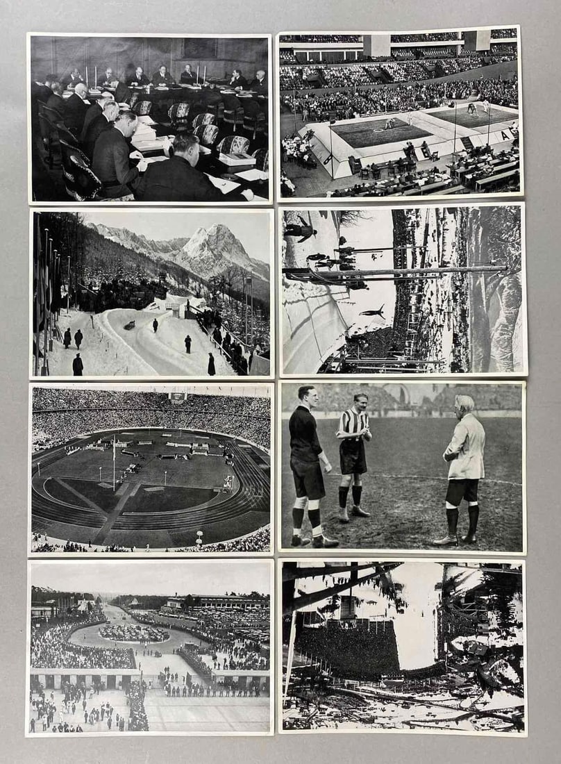 Vintage Group of 1936 Berlin Olympics 5 x 7 Cigarette Cards (1 of 2)