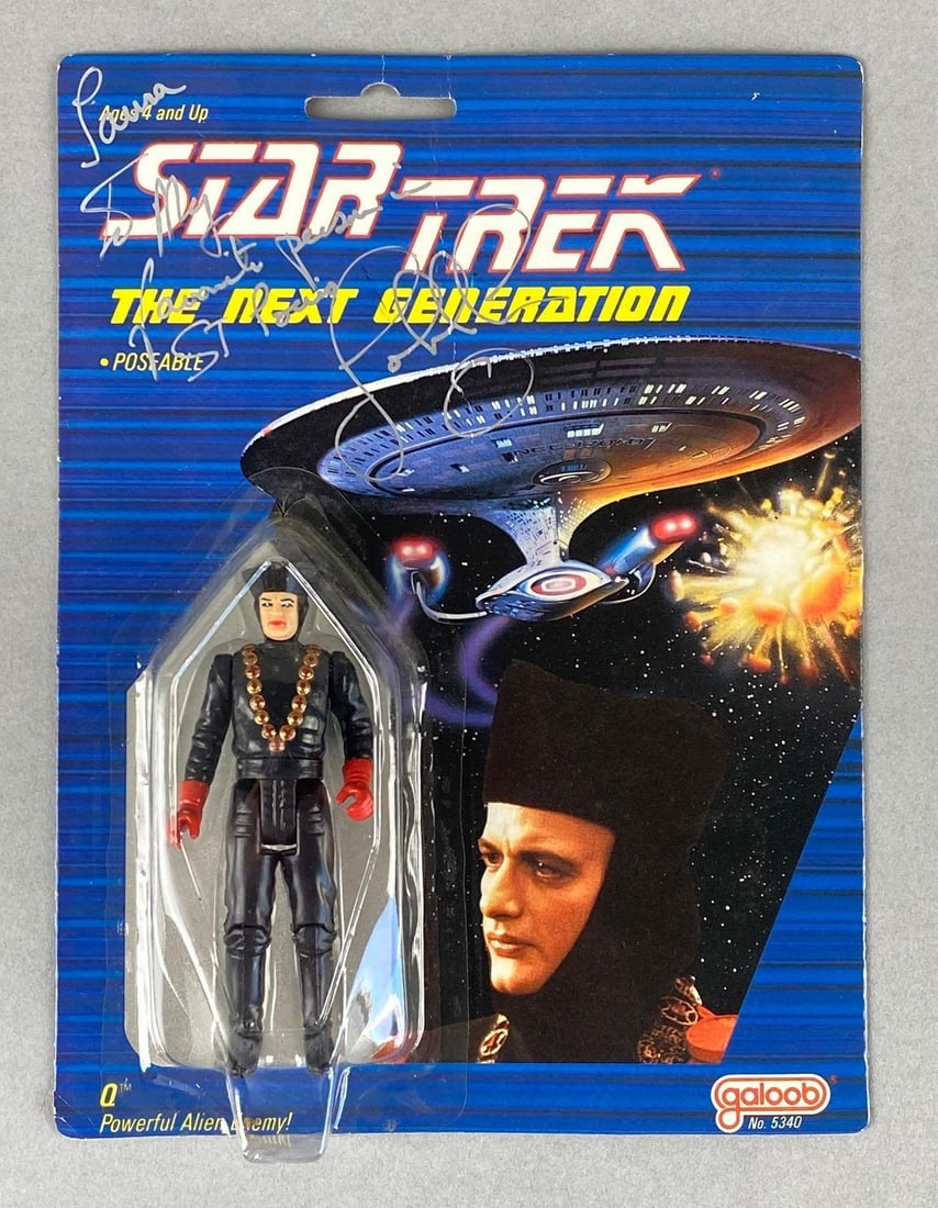 1988 Star Trek Next Generation Figurine Q in Original Box Signed by John de Lancie (1 of 3)