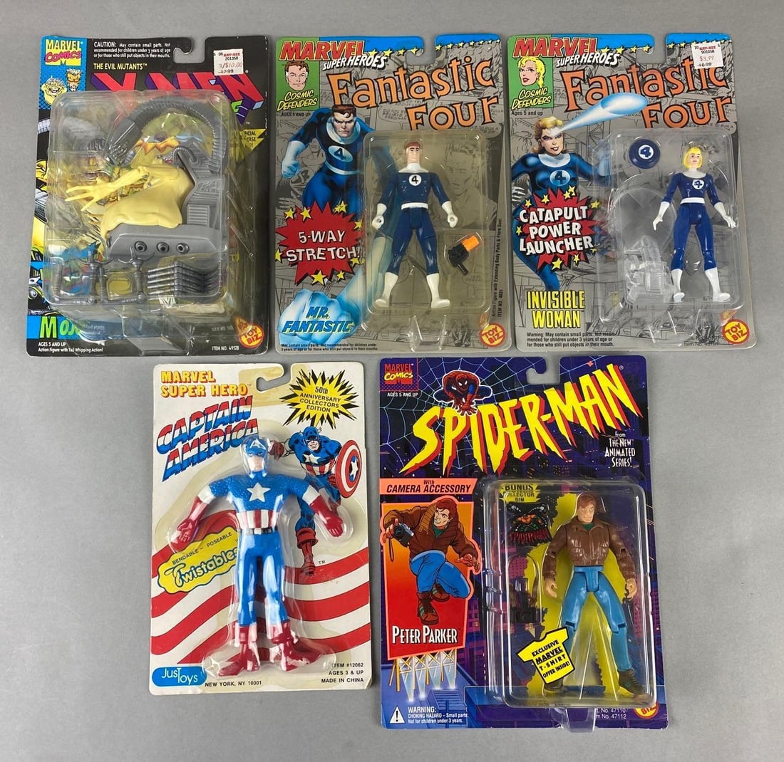 Group of 1990-94 Marvel Super Hero Action Figures (1 of 5)