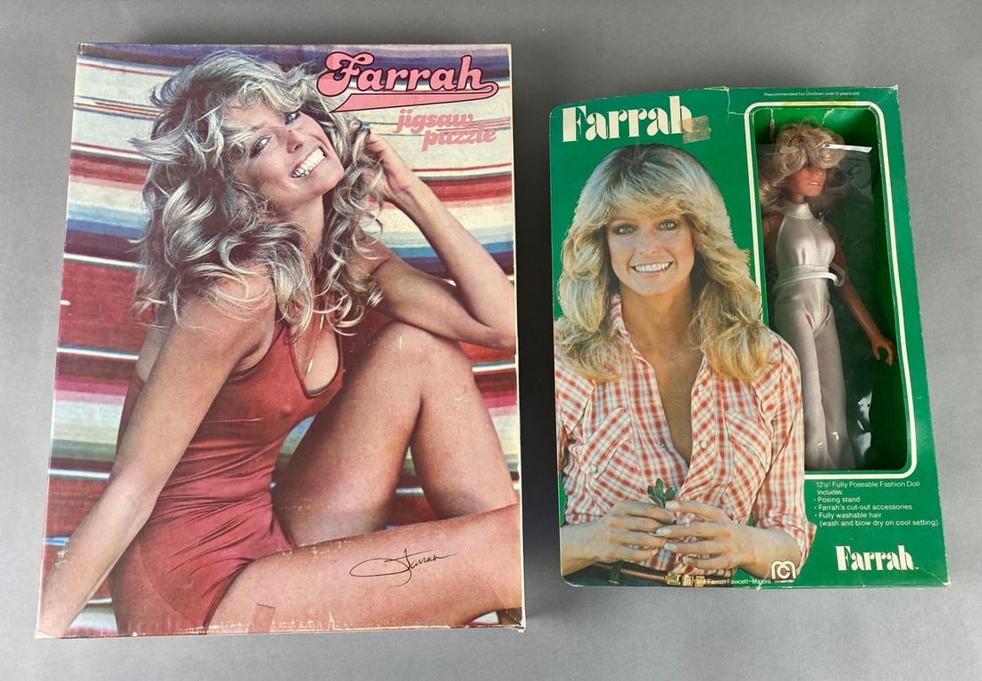 1977 Farrah Faucet Fashion Doll in Original Box and Jigsaw Puzzle (1 of 4)