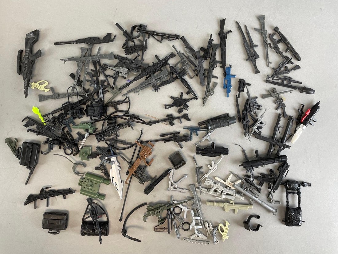 Group of Hasbro G.I. Joe Weapons: For 1980s 3 3/4 inch figures