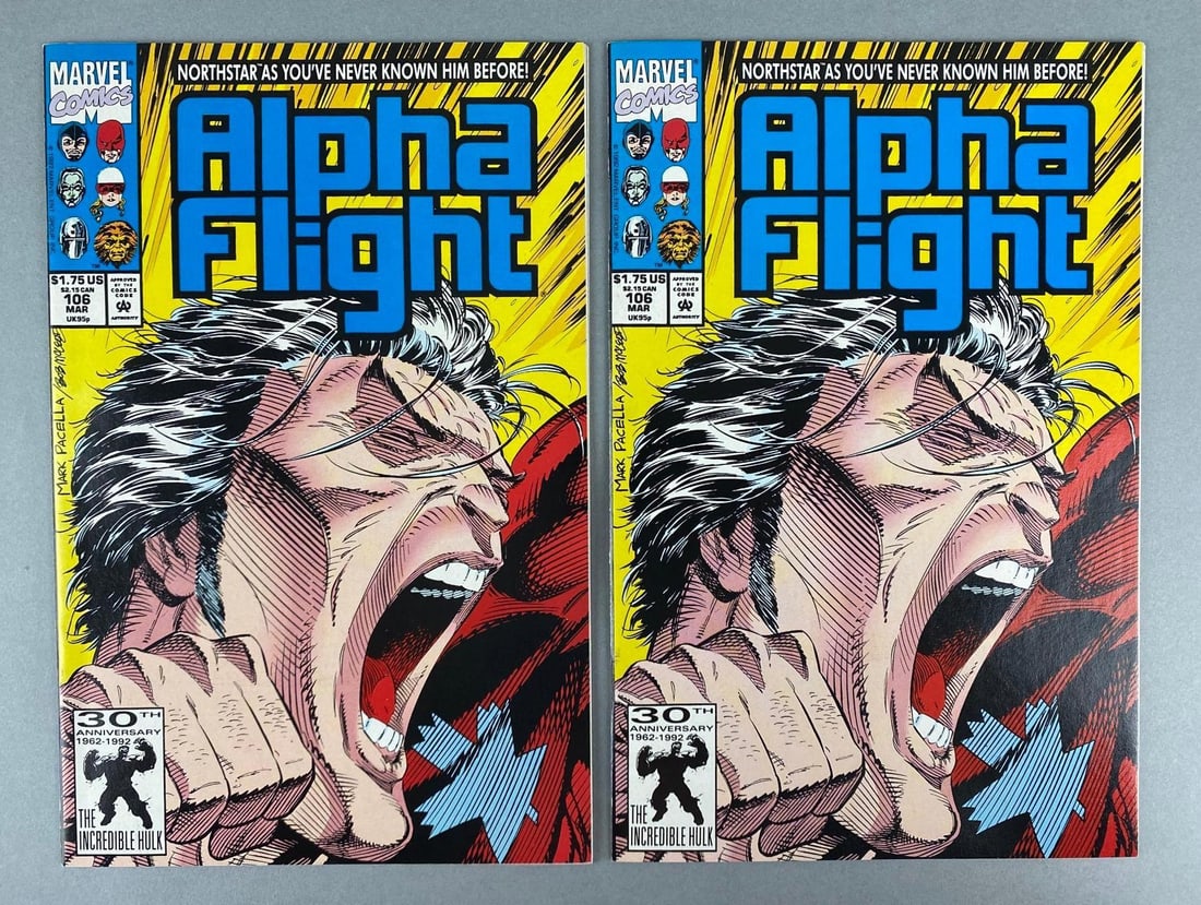 Group of 2 Marvel Comics Alpha Flight No. 106 (1 of 10)