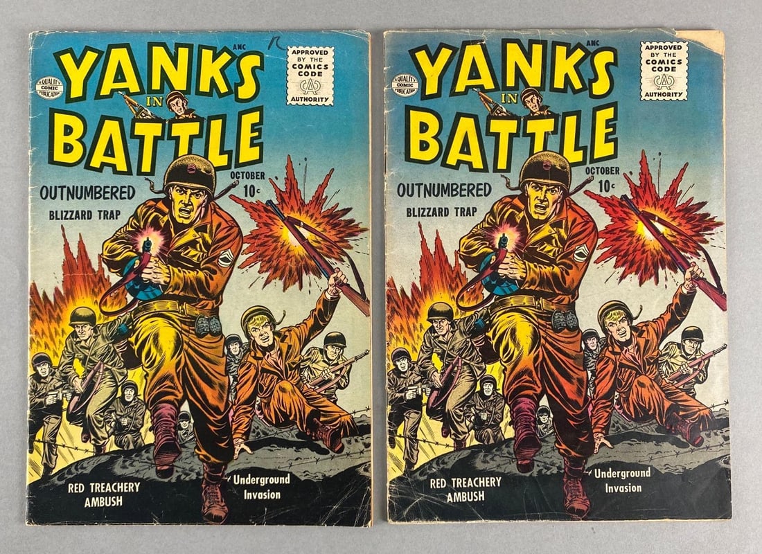 Group of 2 Quality Comic Yanks in Battle No. 2 (1 of 10)