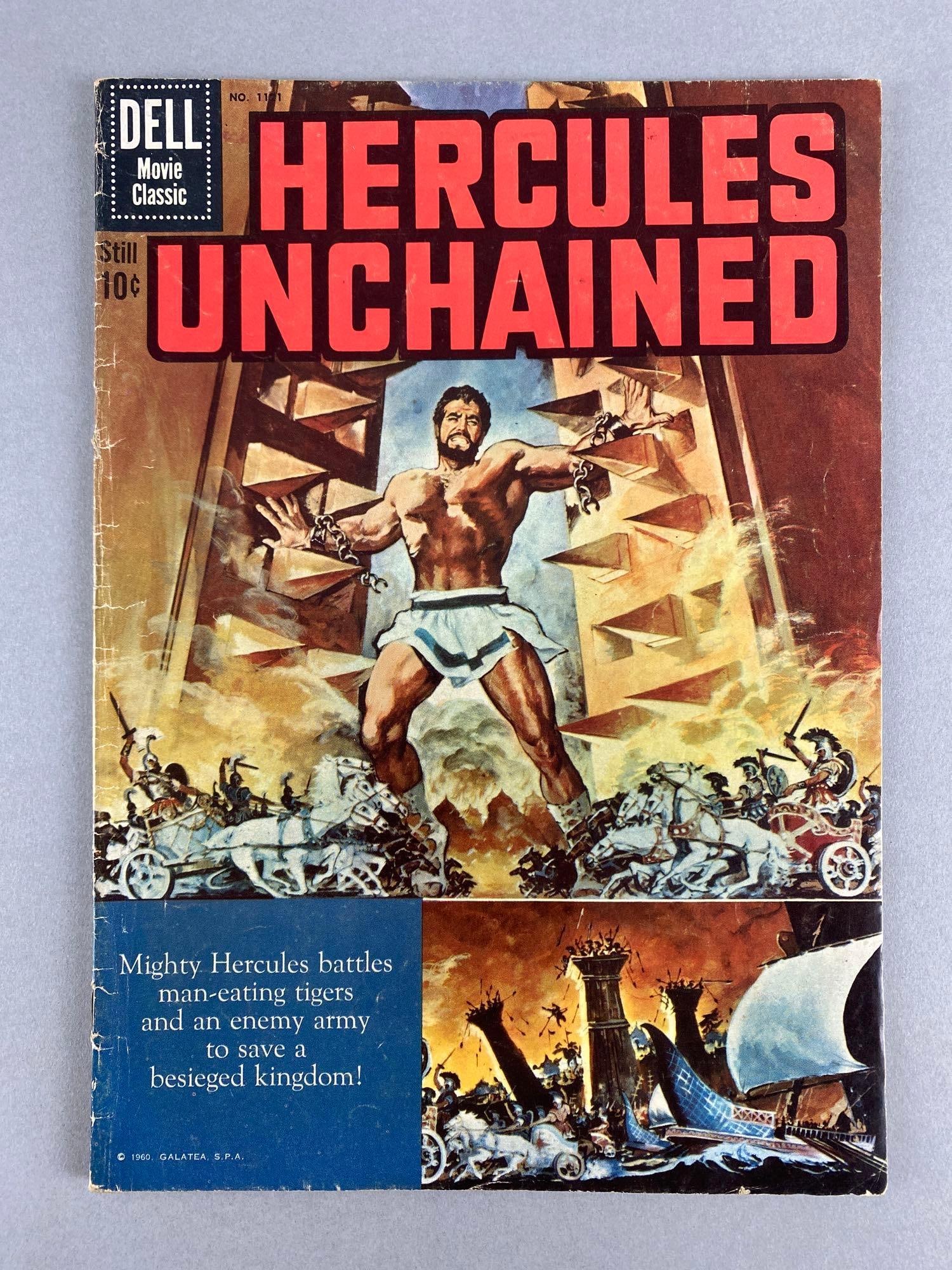 Dell Comics Hercules Unchained No. 1121: 1960, Silver Age, $.10, Bagged and boarded, Some foxing around edges.