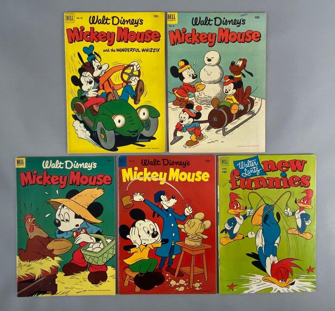 Group of 5 Dell Mickey Mouse Comic Books and More (1 of 4)