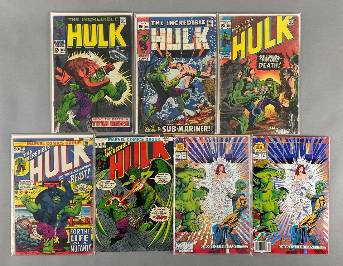 Group of 7 Marvel The Incredible Hulk Comic Books (1 of 3)