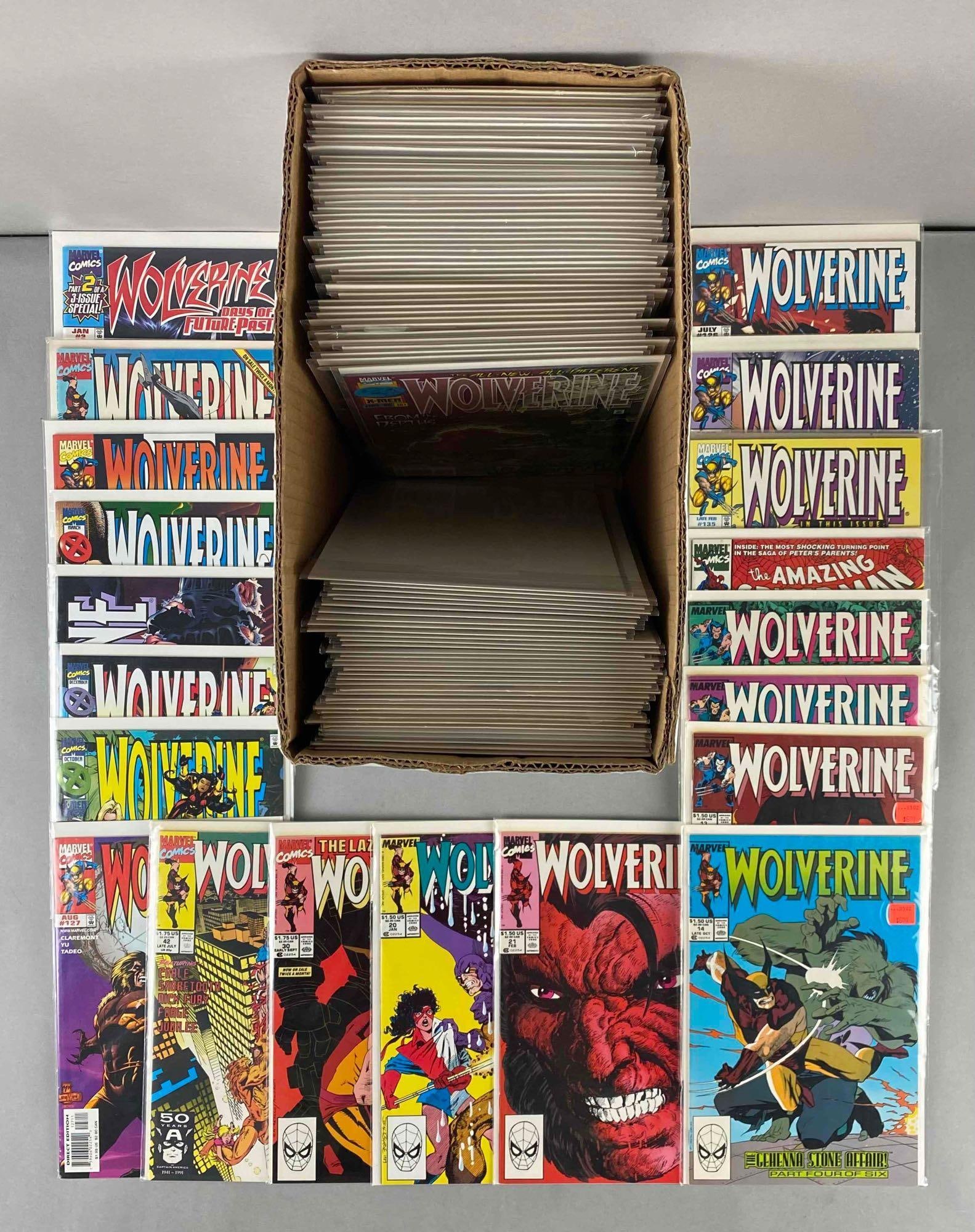 Short Box of Marvel Wolverine Comic Books (1 of 3)
