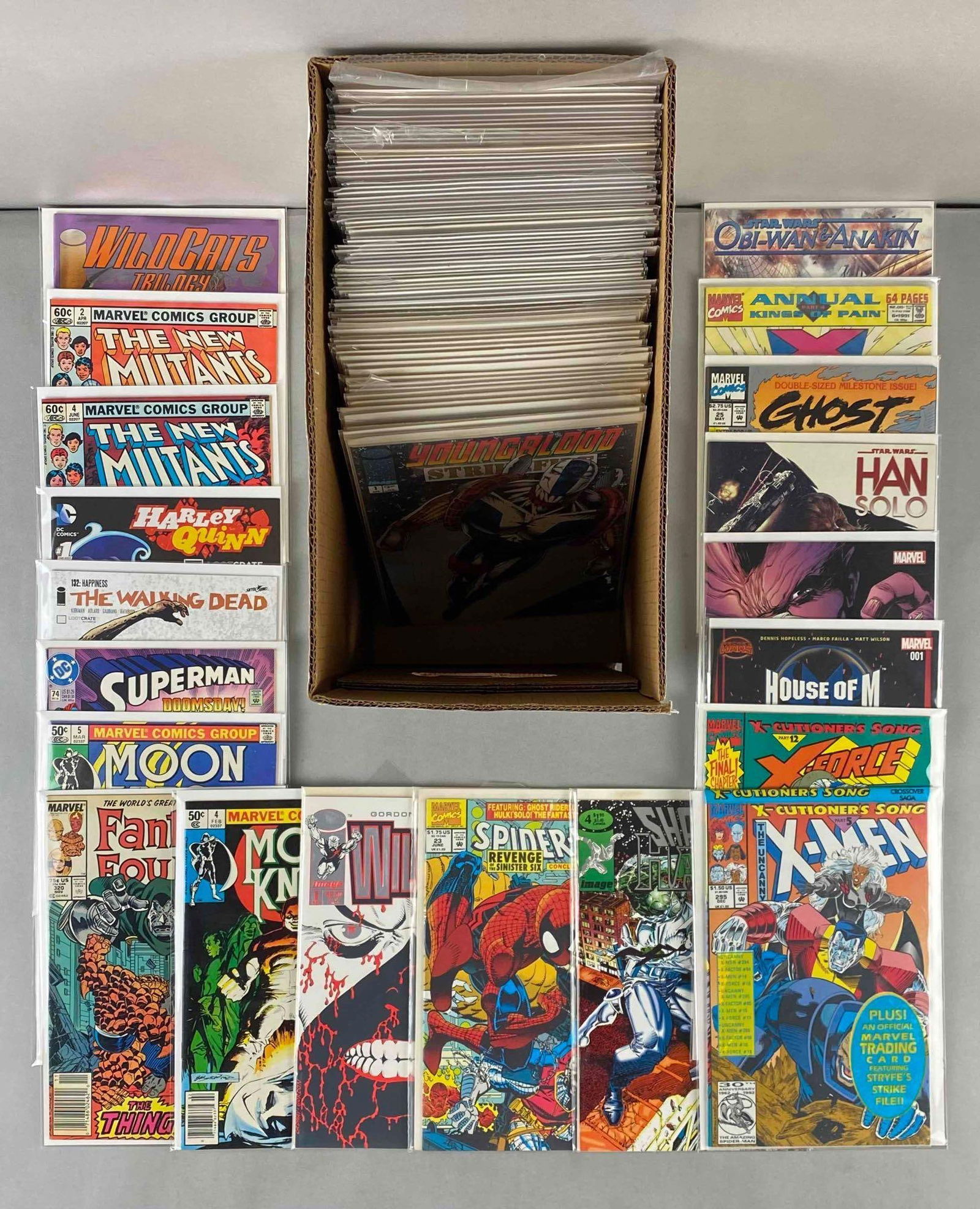 Short Box of Marvel / Valient / DC Comic Books (1 of 3)
