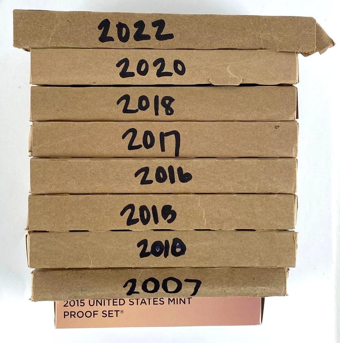 Group of (9) 2000s-2020s US Mint Proof and Uncirculated Coin Sets (1 of 2)
