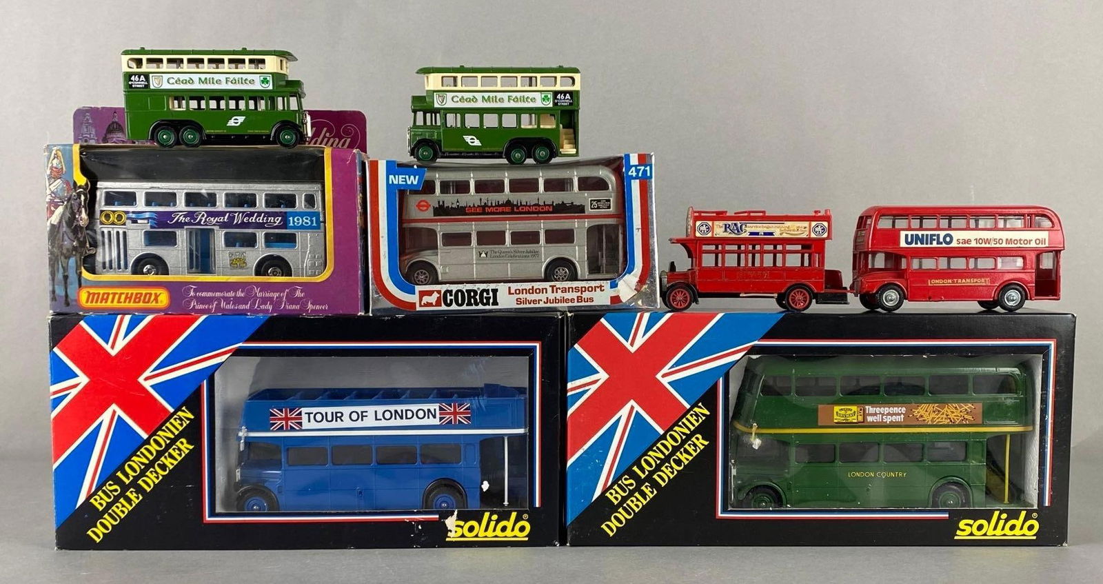 Group of 8 Die-Cast Double-Decker Buses (1 of 5)