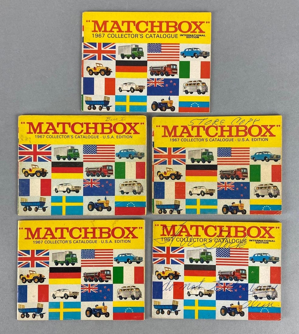Group of 5 1967 Matchbox Collectors Guide Catalogs (1 of 2)