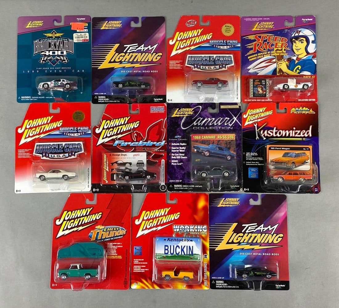 Group of 11 1997-2006 Johnny Lightning Die-Cast Cars Original Boxes (1 of 5)