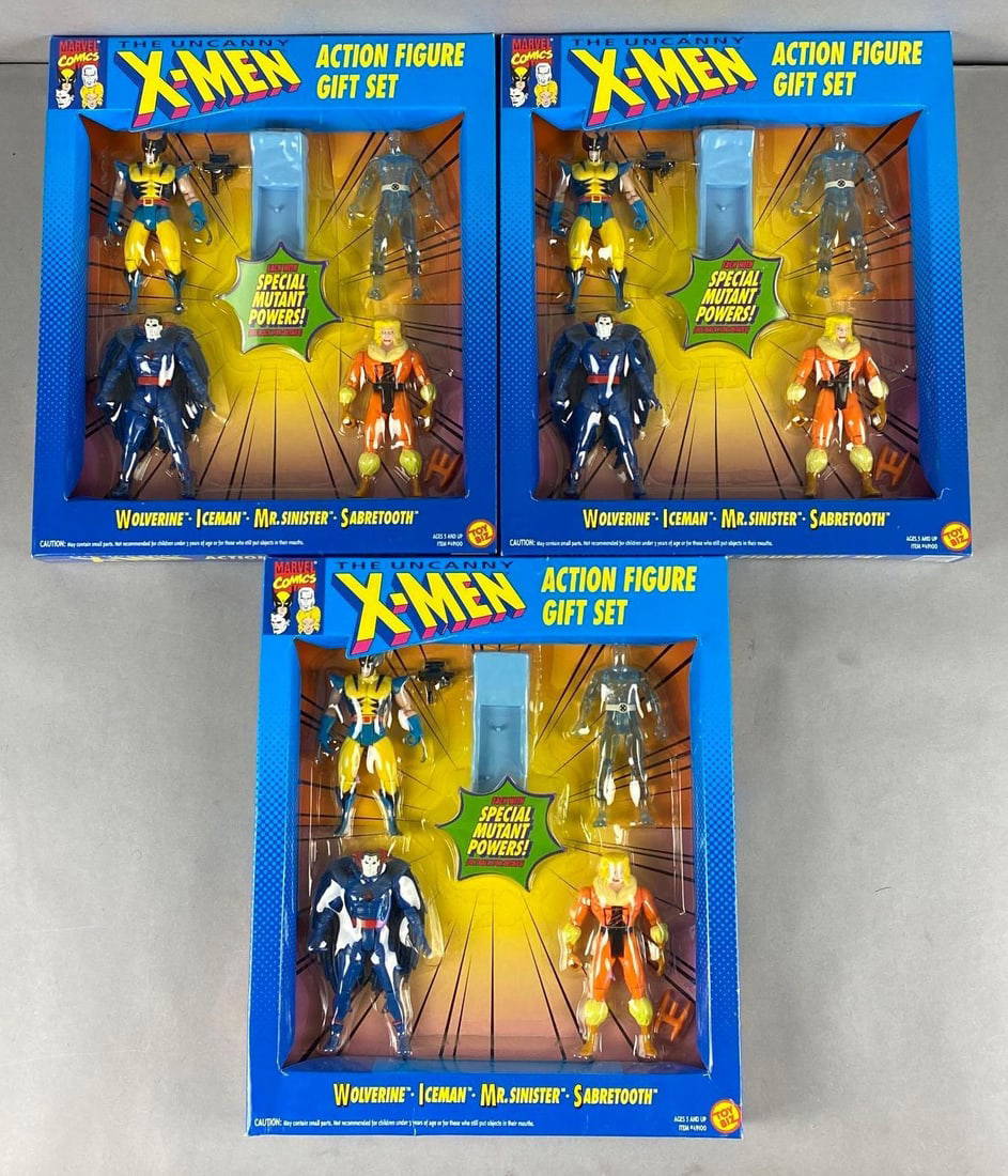 Group Of 3 Marvel Comics Xmen Action Figure Sets Original Boxes Auction