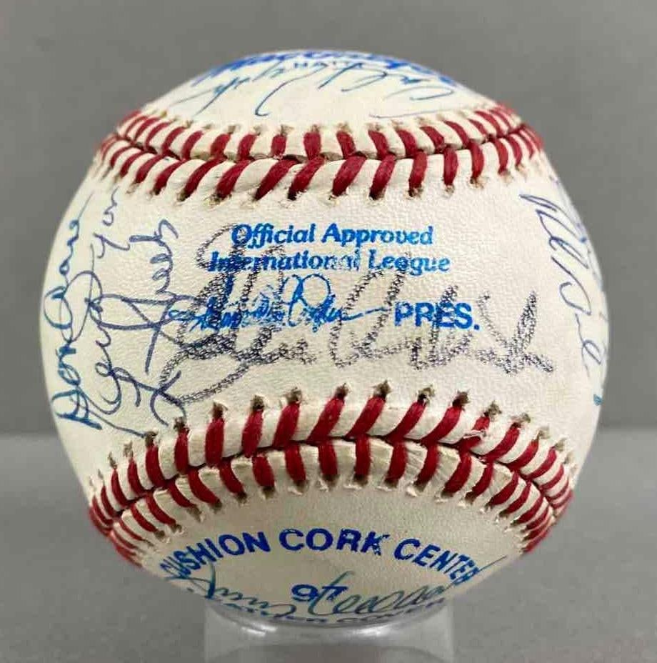 1985 Baltimore Orioles Signed Ball with E. Murray, E. Weaver, A. Wiggins, Ripken Jr. + more with COA: 21 Players Signatures