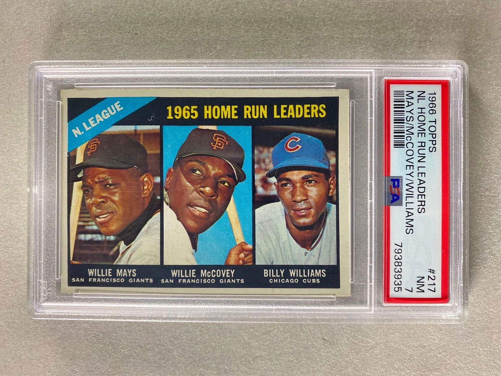 1966 Topps N.L. HR Leaders #217 PSA 7 (1 of 2)