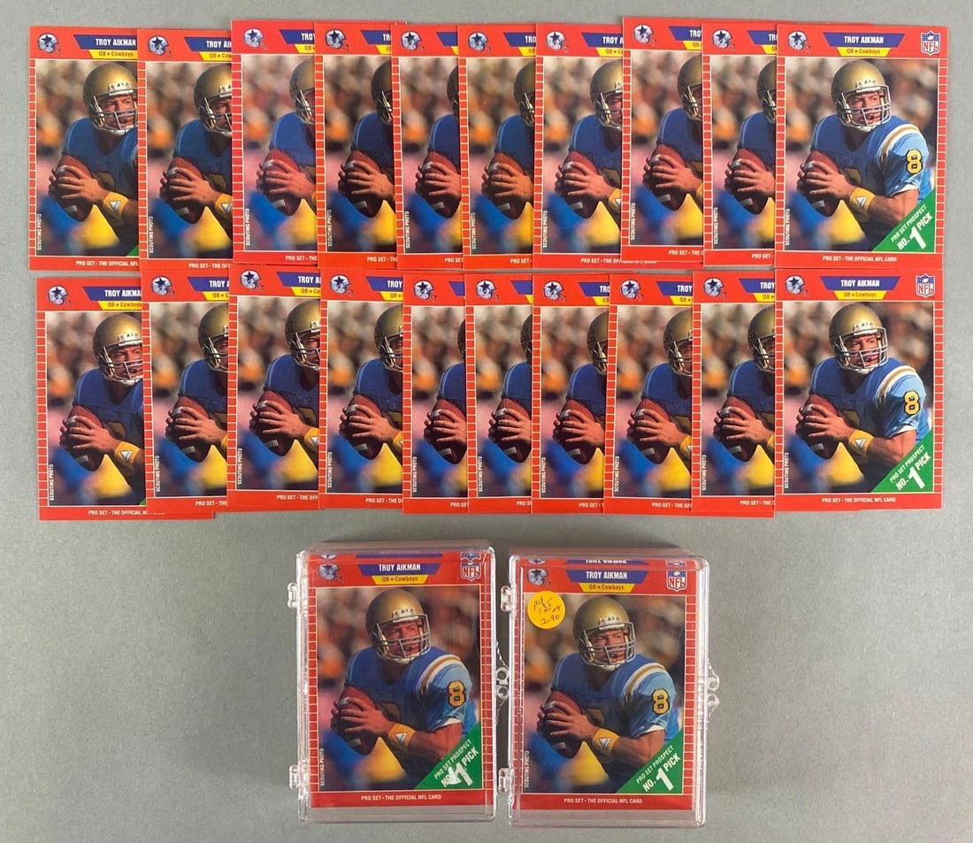 105 - 1989 Pro Set Troy Aikman #490 Rookies (1 of 2)