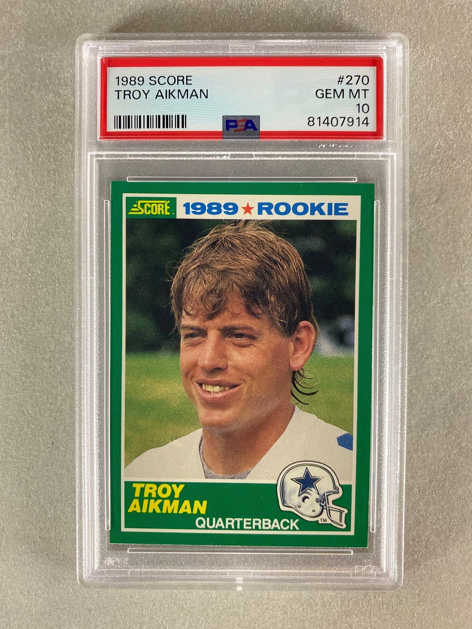 1989 Score Troy Aikman #270 Rookie PSA 10 (1 of 2)