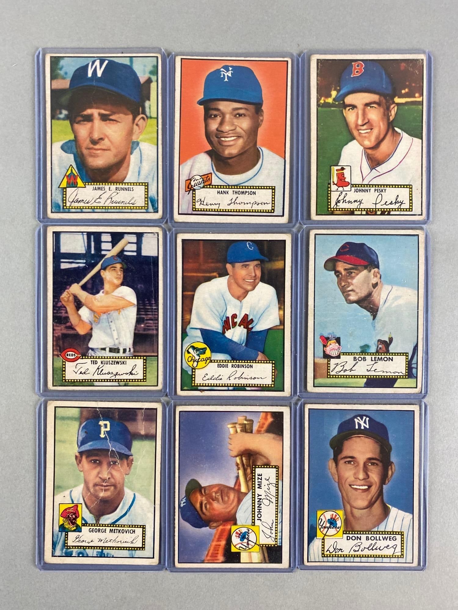 9 - 1952 Topps Baseball Cards with HOFs, Stars, and Rookies (1 of 2)