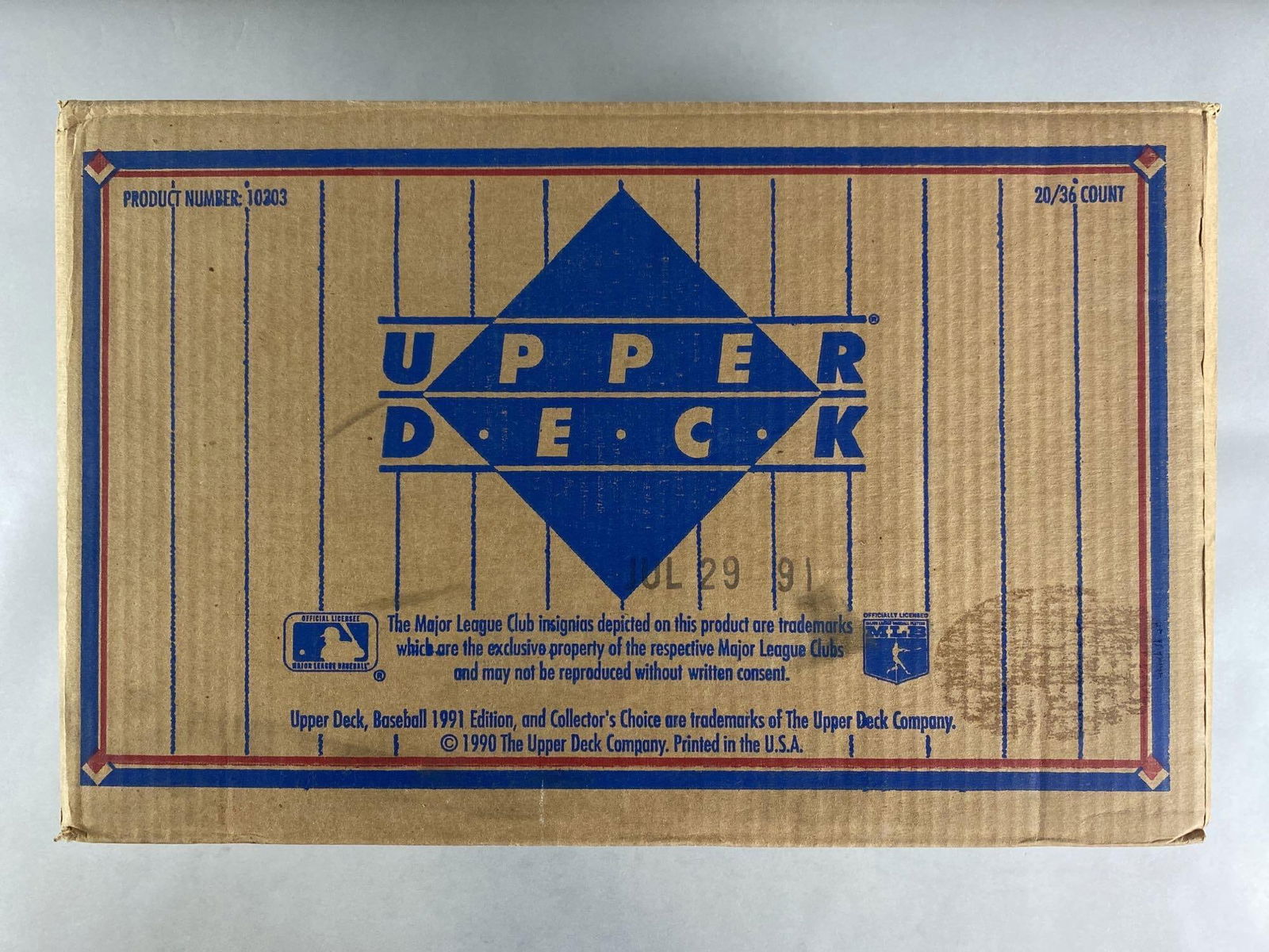1991 Upper Deck Baseball Wax Box Factory Sealed Case (1 of 4)