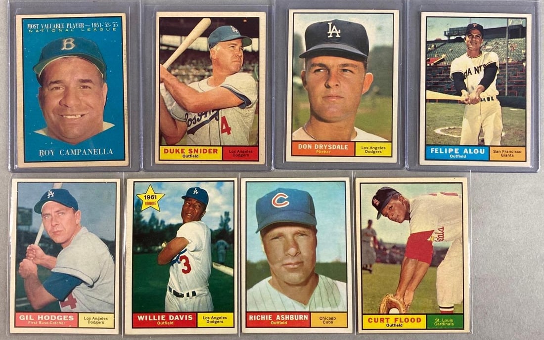 8 - 1961 Topps Baseball HOFs and Stars Set Break (1 of 2)